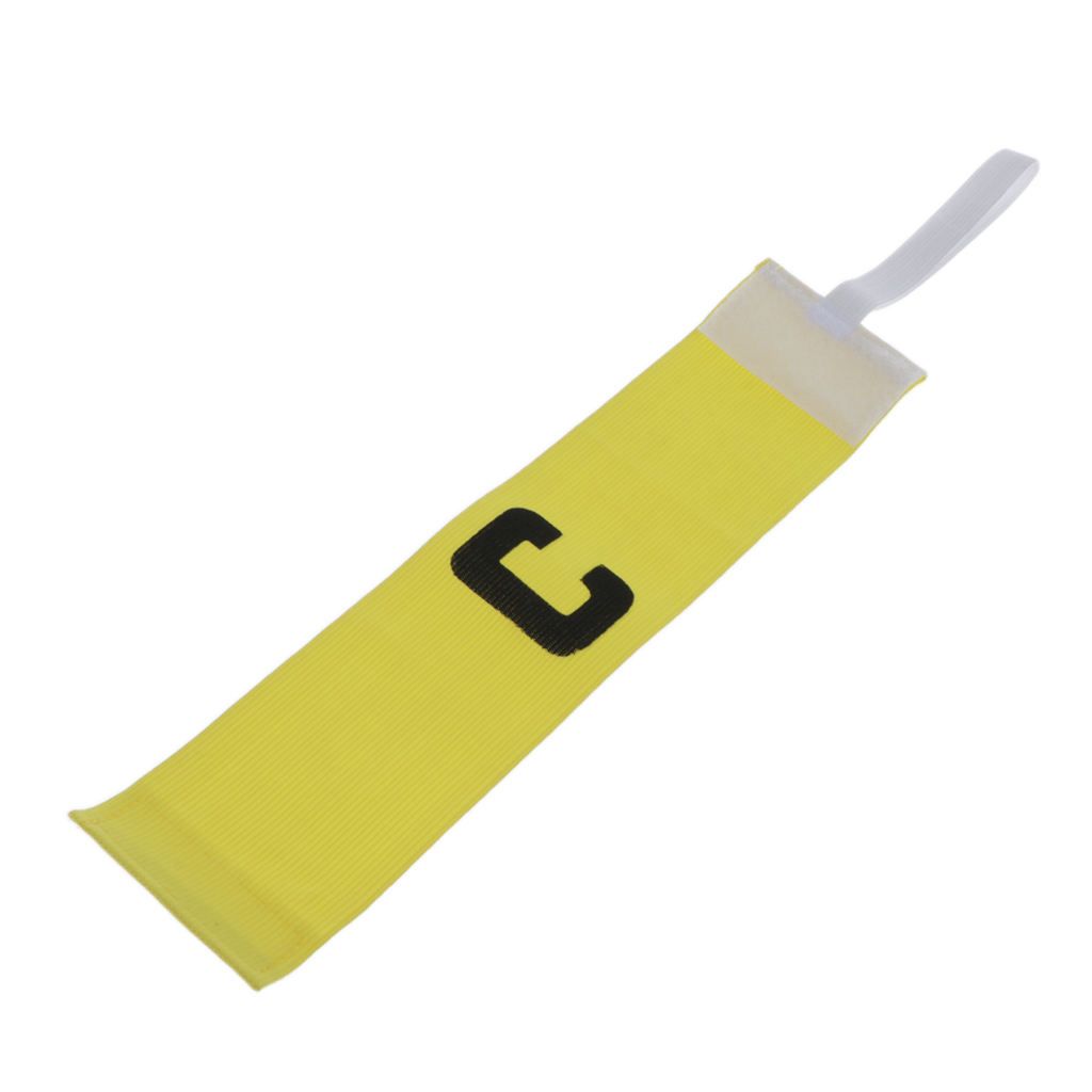 Captain Armband Football Soccer Sports Adjustable Arm Bands Yellow