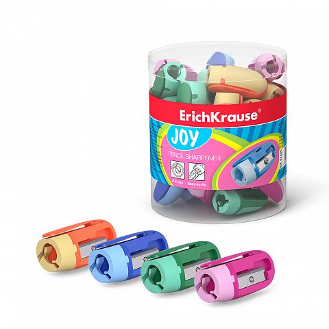 Assorted Pencil Sharpener With Beautiful Designs With Container. A Pack Of 48