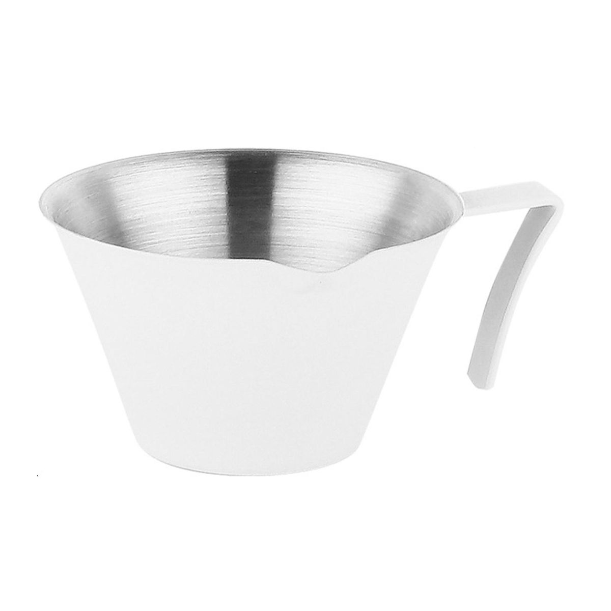 Premium Stainless Steel Espresso Shot Cup with Scale Markings 2oz White