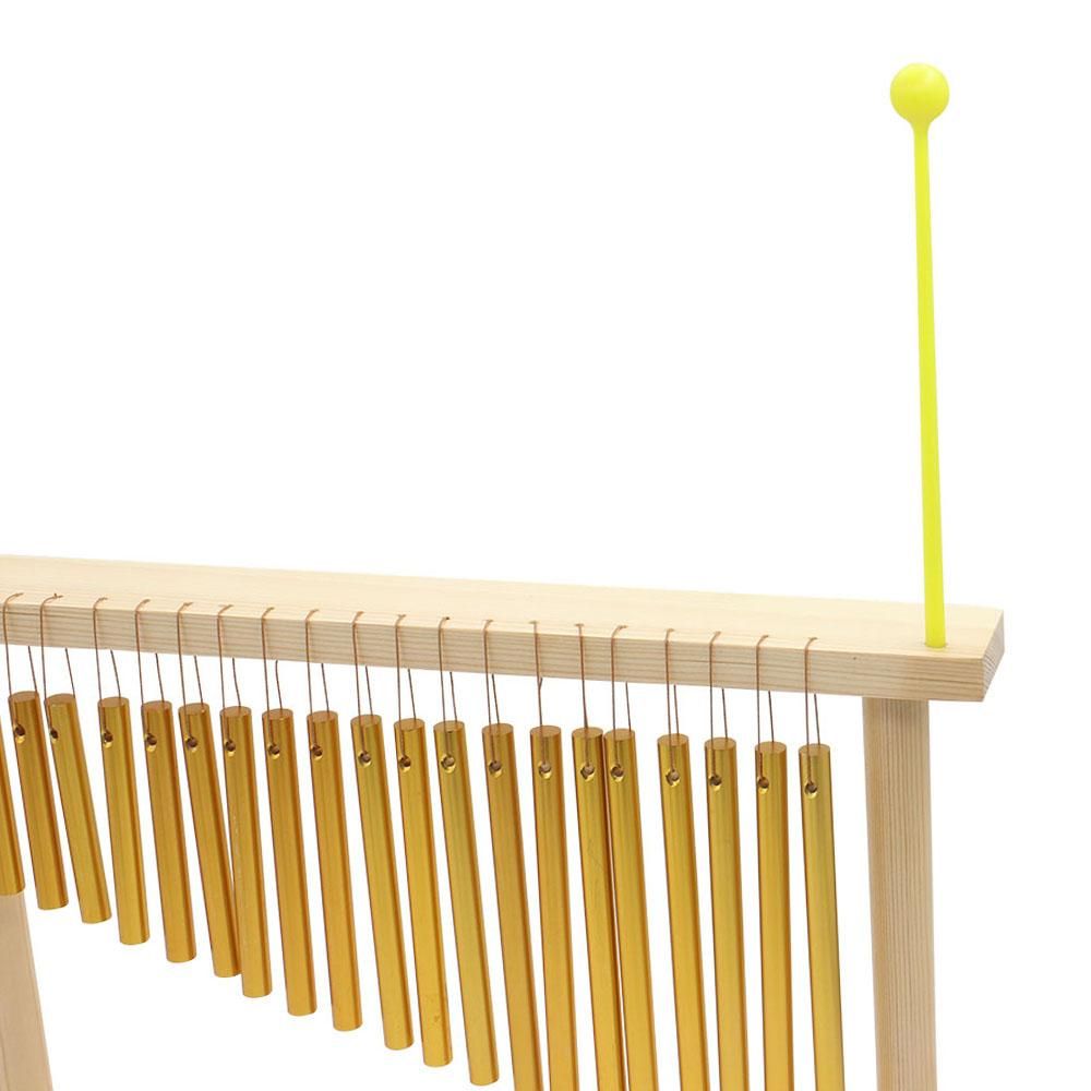20-Tone Table Top Bar Chimes 20 Bars Single-row Musical Percussion Instrument With Wood Stand Stick