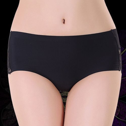 Women Sexy Stylish Ultra-thin Seamless Breathable Stretchy Lace Briefs-White