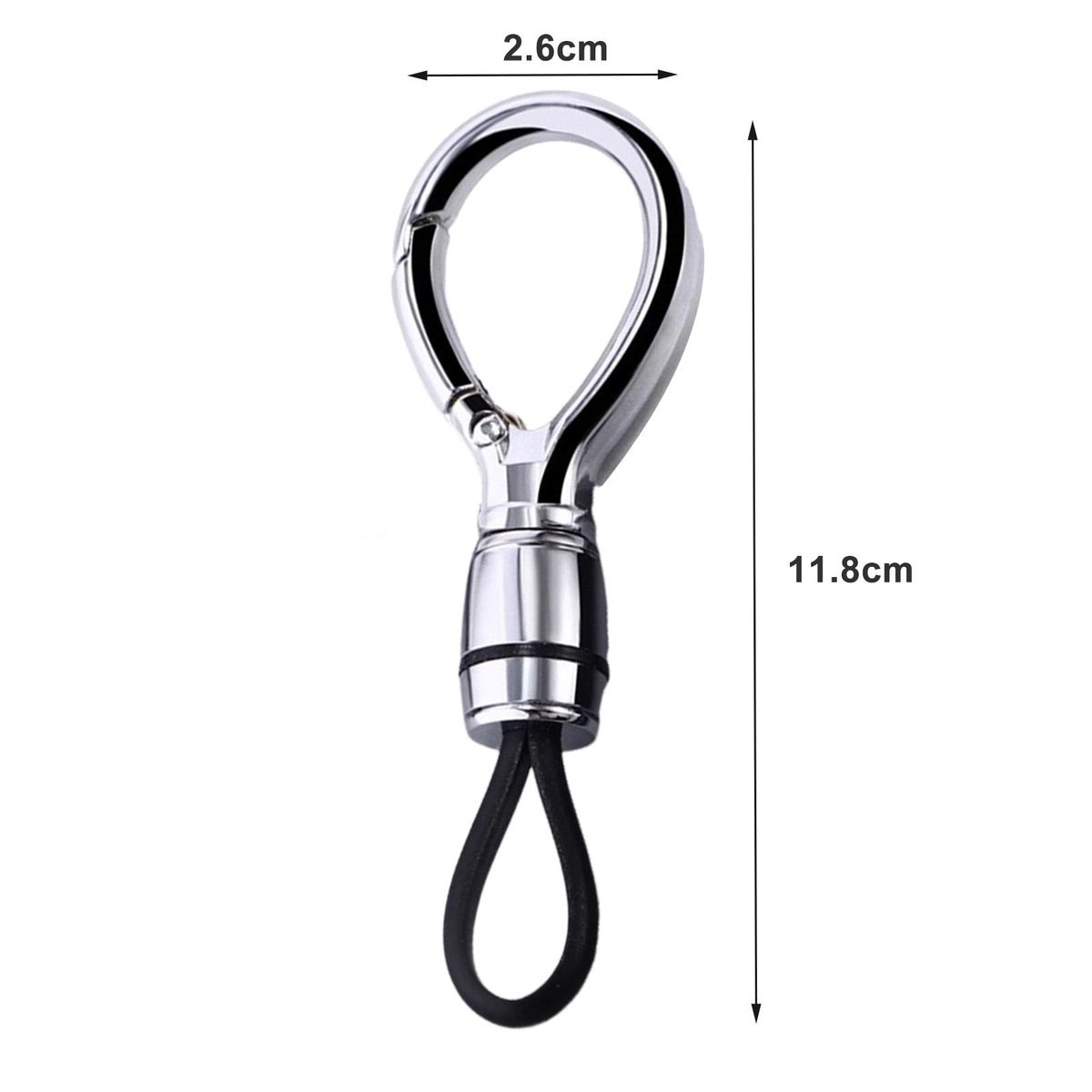 Keychain for Colleagues Premium Zinc Alloy Car Keychain Stylish Gift Silver