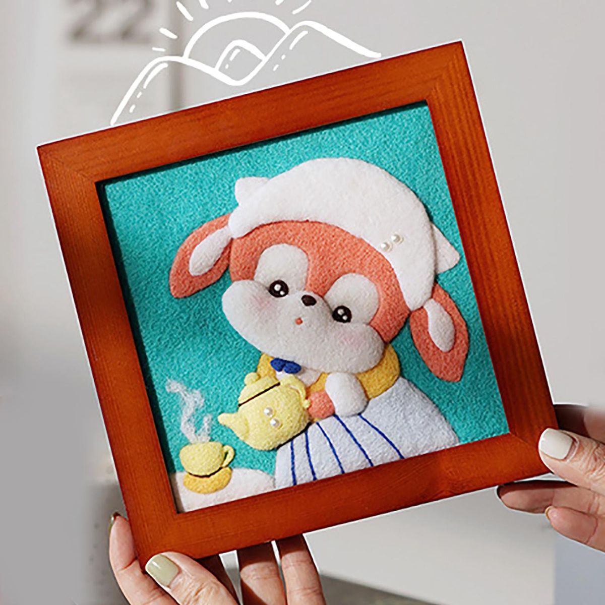 Wool  Felt Kit Gift DIY Decoration With Photo Frame Set For C