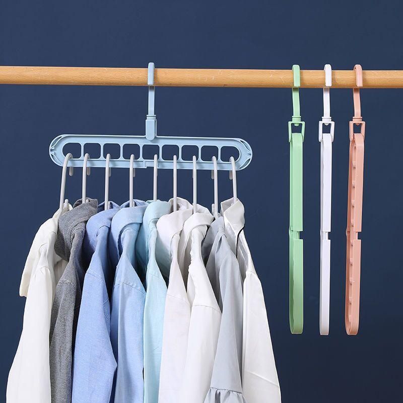 5 Pieces Of Rotating And Folding Clothes Hangers In Random Colors Color