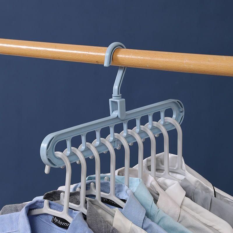 5 Pieces Of Rotating And Folding Clothes Hangers In Random Colors Color
