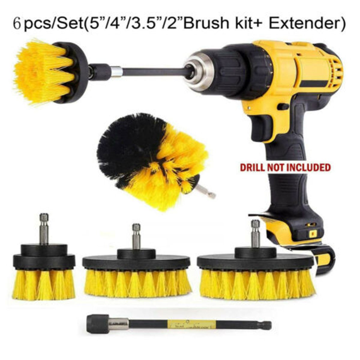 6Pcs Power Scrubber Cleaning Kit All Purpose Drill Brush Set
