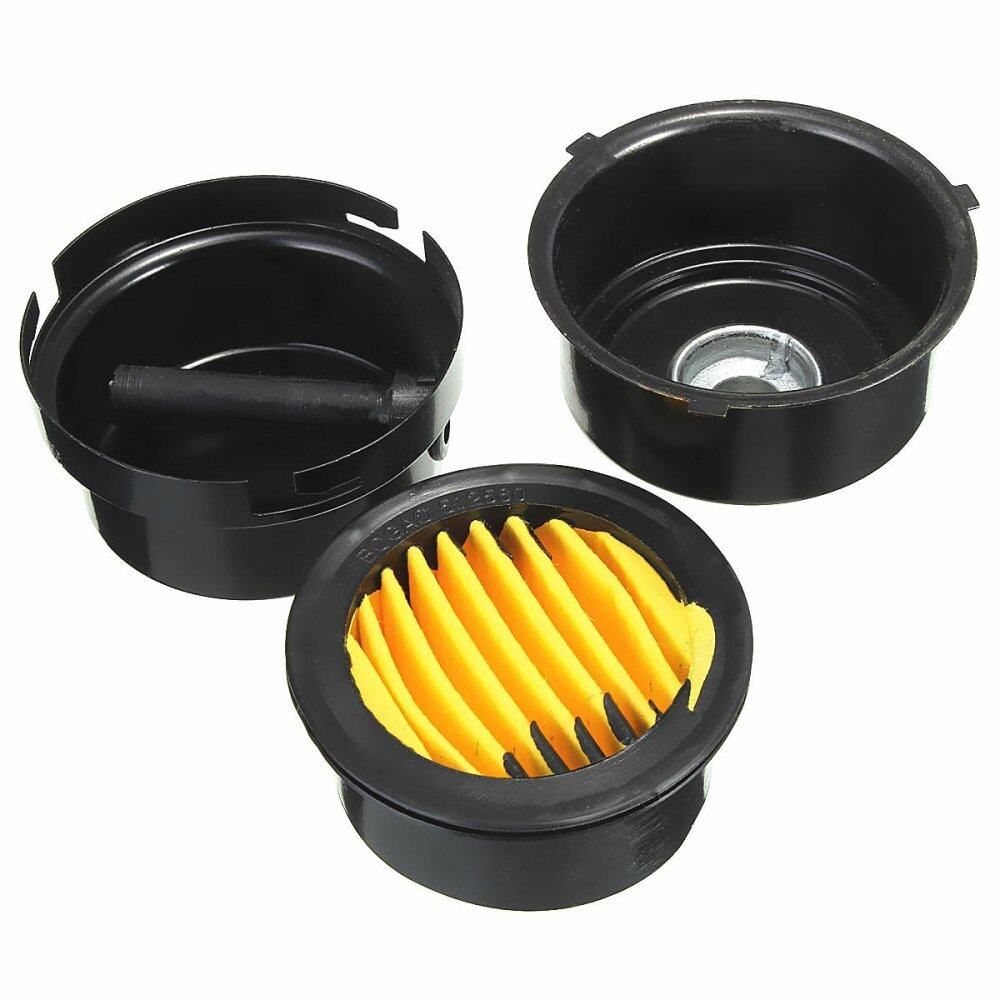 5pcs Black Metal 3/8BSP 16mm Thread Dia Air Compressor Intake Filter Muffler Silencer Blue