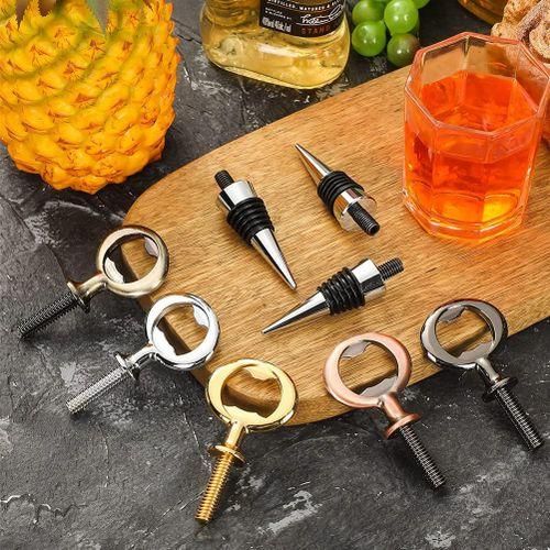 Wine Stopper,Blank Bottle Opener Chrome Bottle