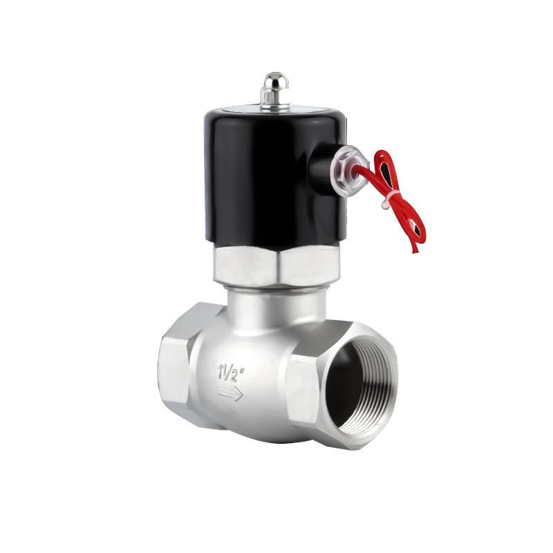 Zqde Stainless Steel Steam Solenoid Electric Valve Us High Temperature Resistant Ac220dc24v4 Points 6 Points 1 Inch DN32 4050