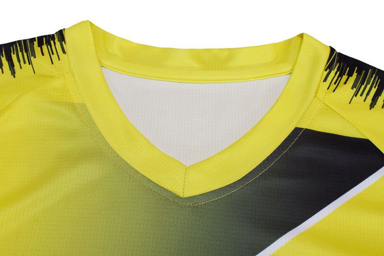Sports Gradient Stripe Short Sleeve Tshirt Men Soccer Jersey