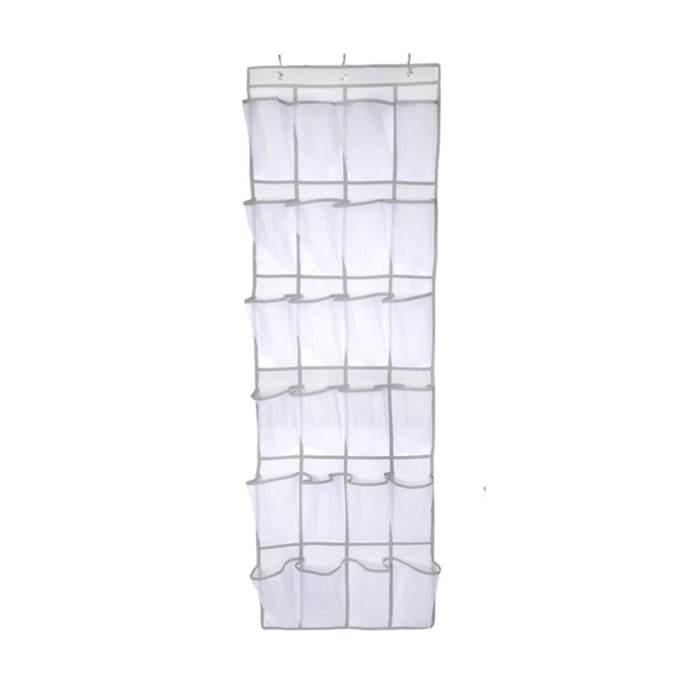 24 Latti E Shoes Organizer Spa E Saving Non-Woven Nylon Hanging Storage Bag-white