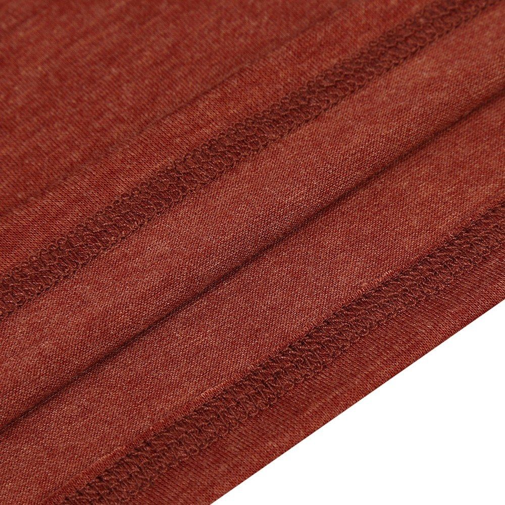 Men Short Sleeved T-shirt O Neck Buttons Solid Street Summer Tees Casual Tops-burgundy