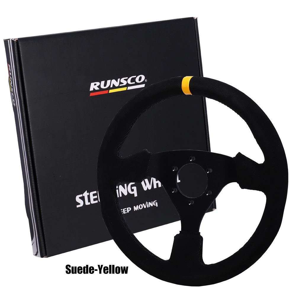 Universal 330mm Steering Wheel Suede Drift Sim Racing Game
