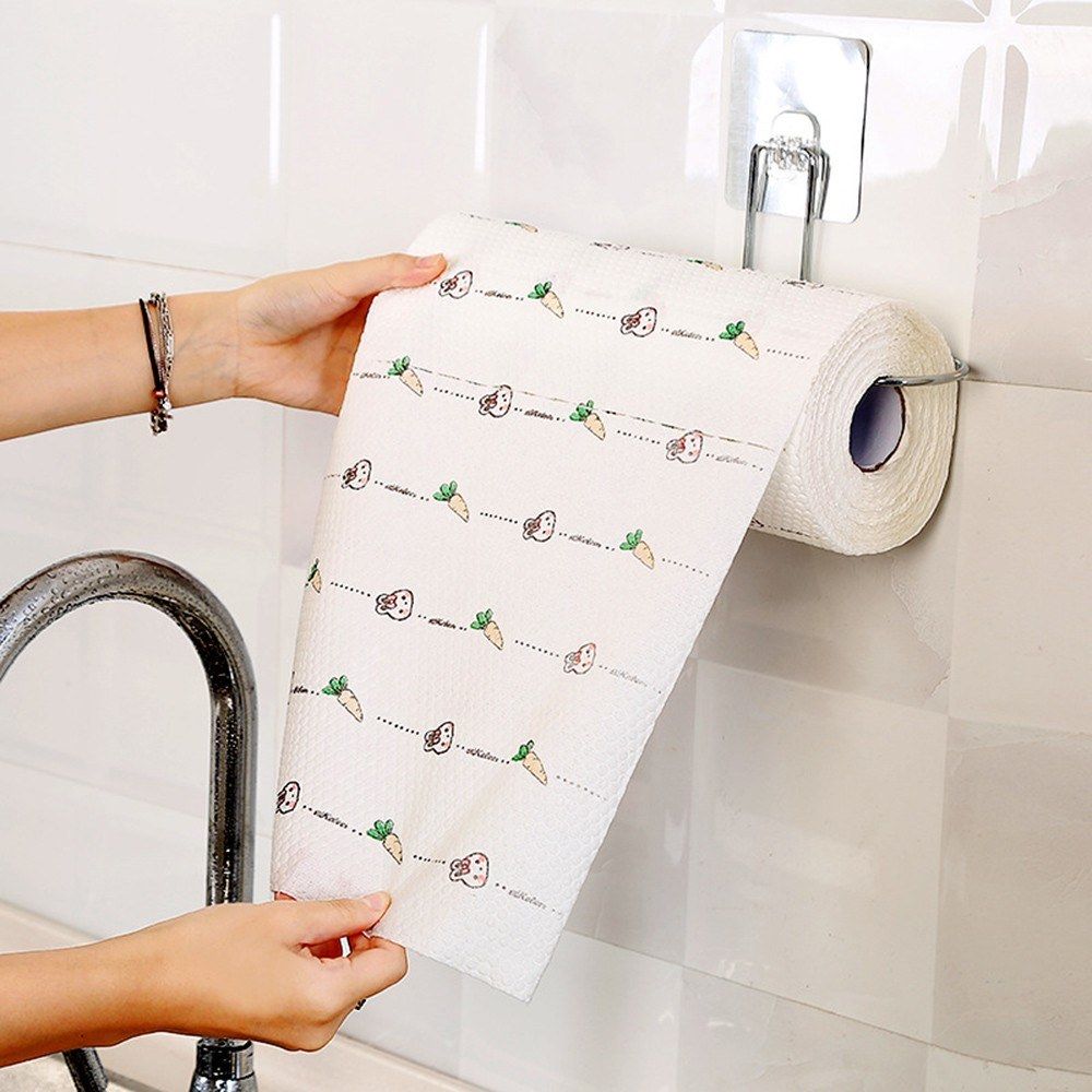 50Pcs/Roll Dry And Wet Non-woven Dishcloth Printing Paper