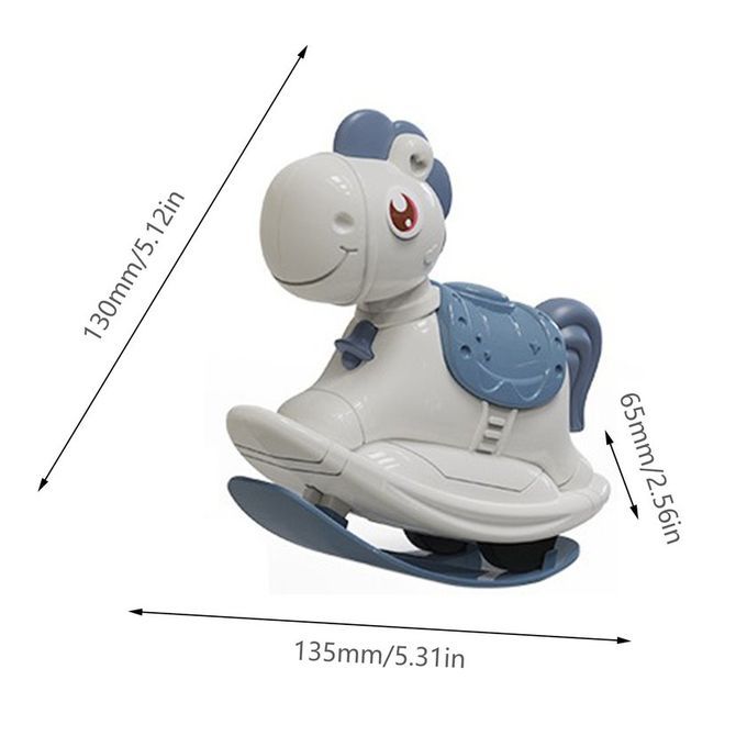 Kids Toy Ar Push-slide Horse Kindergarten Gift Ro King Inertial Pull Ba K Ar-white-13.5*6.5*13 M