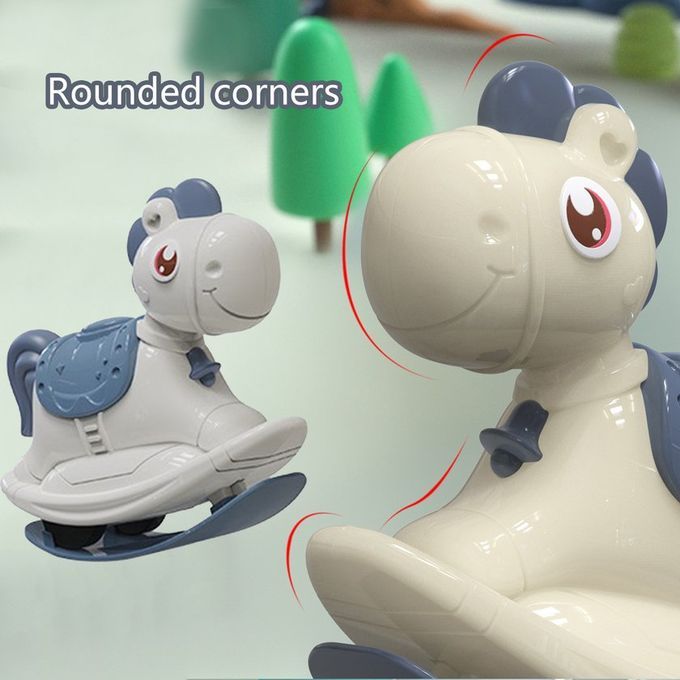 Kids Toy Ar Push-slide Horse Kindergarten Gift Ro King Inertial Pull Ba K Ar-white-13.5*6.5*13 M