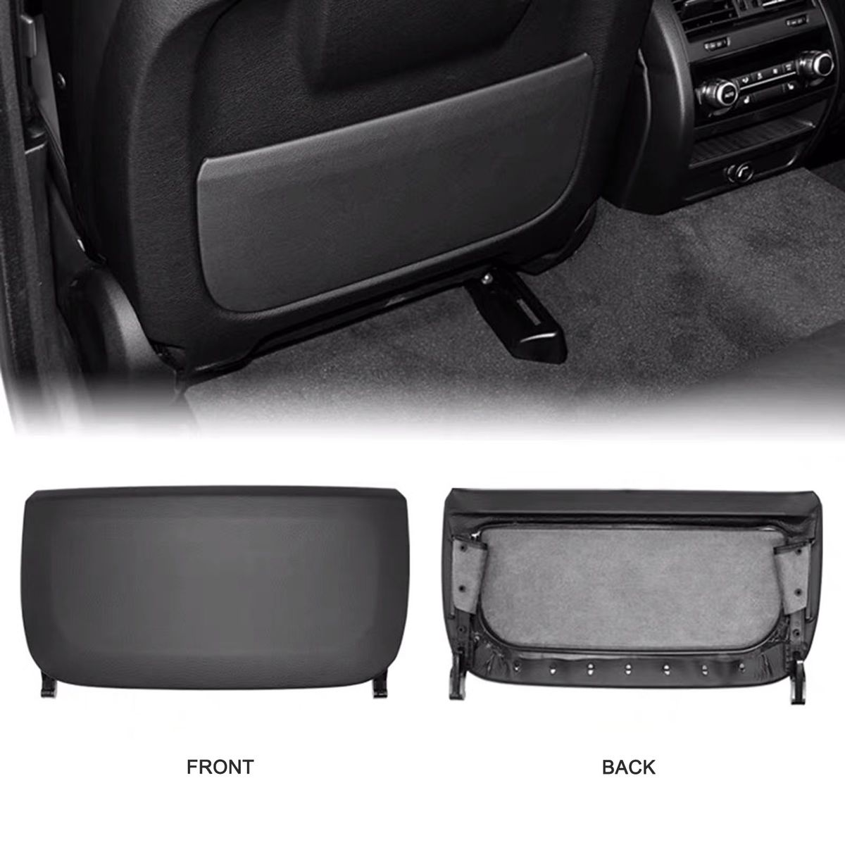 Front Seat Backrest Storage Pocket Cover Genuine Leather