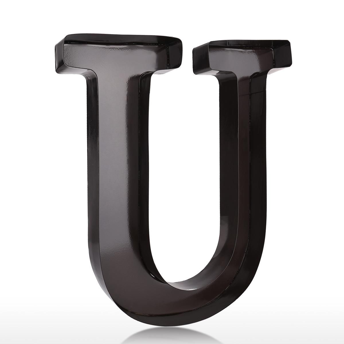 Letter U Cork Holder Wall Art Cork Box Wall Mounted Cork Collector Decorative Wall Letter