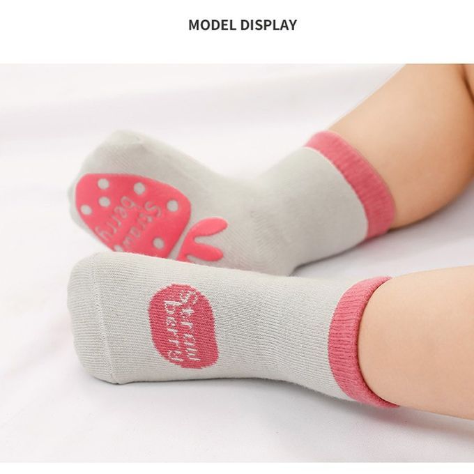 Newborn Baby So Ks Sili One Non-Slip Otton Gi S Toddler So Ks Ute-Strawberry