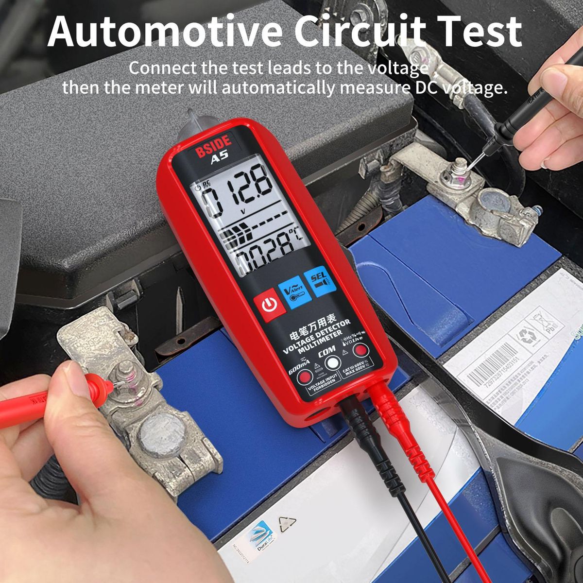 BSIDE Digital Smart Multimeter Measurement Test Meter Temp Detector Multitester 3-Results Display Current Tester VFC V-Alert Live Wire Capacitor Ohm Diode Hz Voltage Meter