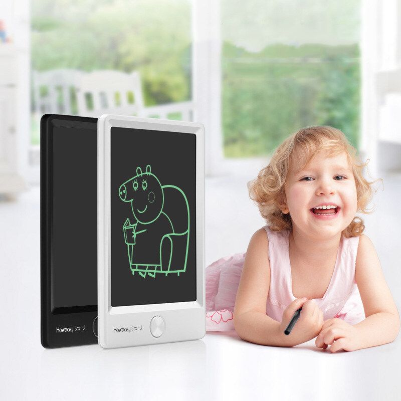 Howeasy Board H5 5 Inch LCD Writing Tablet Electronic Drawing Writing Board Portable Handwriting Notepad Gifts For Kids Childrens White