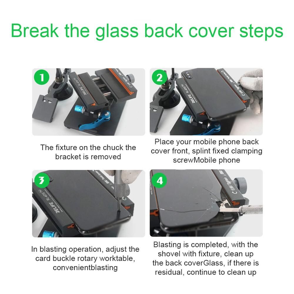 Universal Mobilephone LCD Screen Separator Heat-Free Screen Glass Rear Cover Separation Tool 360 ° Rotating Fixture Mobilephone Screen Separation Tool