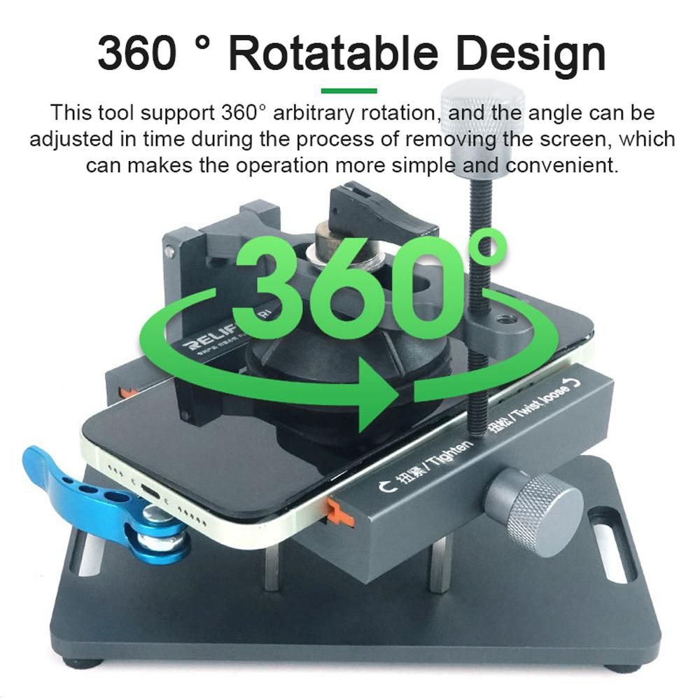 Universal Mobilephone LCD Screen Separator Heat-Free Screen Glass Rear Cover Separation Tool 360 ° Rotating Fixture Mobilephone Screen Separation Tool