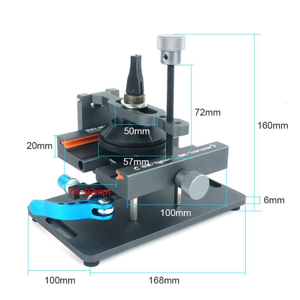 Universal Mobilephone LCD Screen Separator Heat-Free Screen Glass Rear Cover Separation Tool 360 ° Rotating Fixture Mobilephone Screen Separation Tool