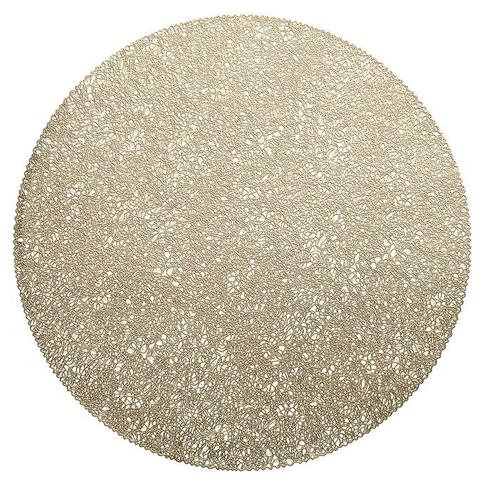 4Pcs Round Non-skid Coaster Table Bowl Dish Pad Mat-Golden