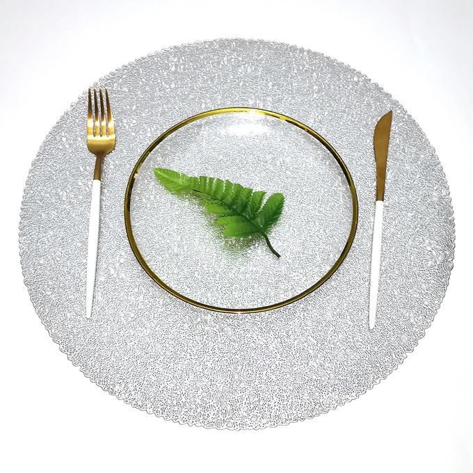 4Pcs Round Non-skid Coaster Table Bowl Dish Pad Mat-Golden