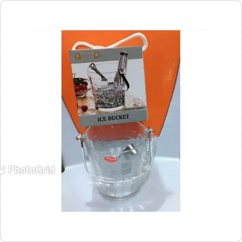 Ice Bucket With Picker_1 Pieces ( Glass)
