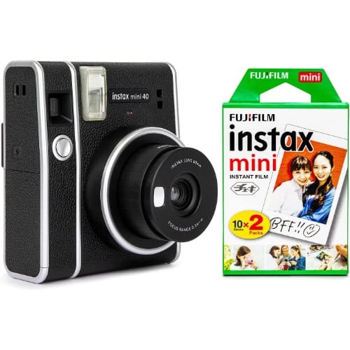 Instax Mini 40 Instant Camera With Instant Mini Film 20 Shots  Bundle