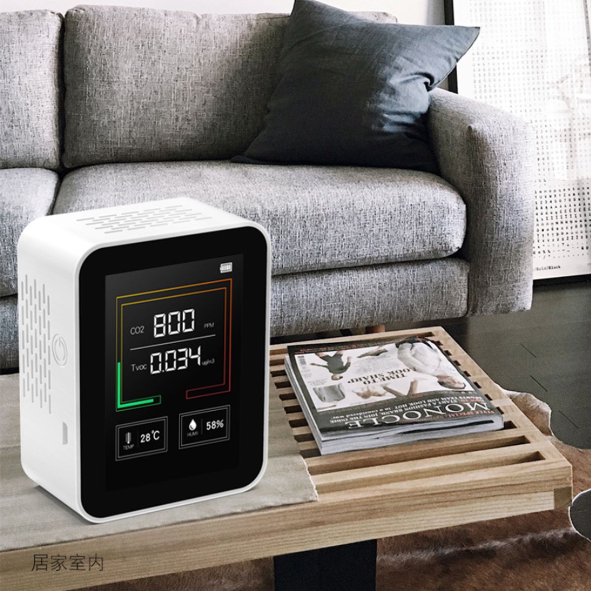 CO2 TVOC Temperature Humidity Air Quality Detector Hazardous