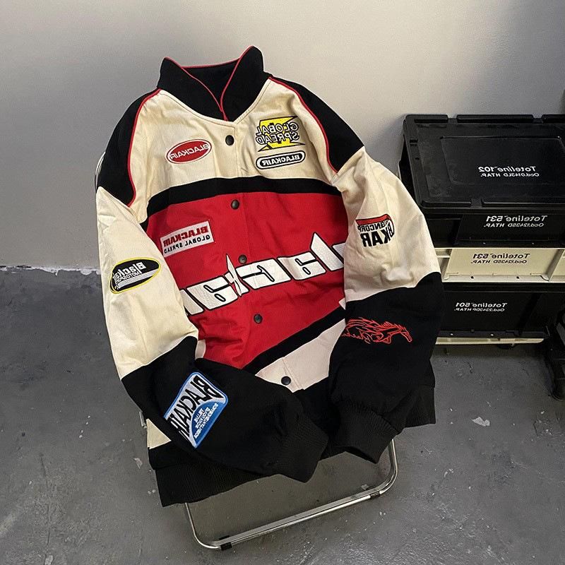 American vinage racing sui baseball jacke jacke men's high sree hiphop moorcycle baseball