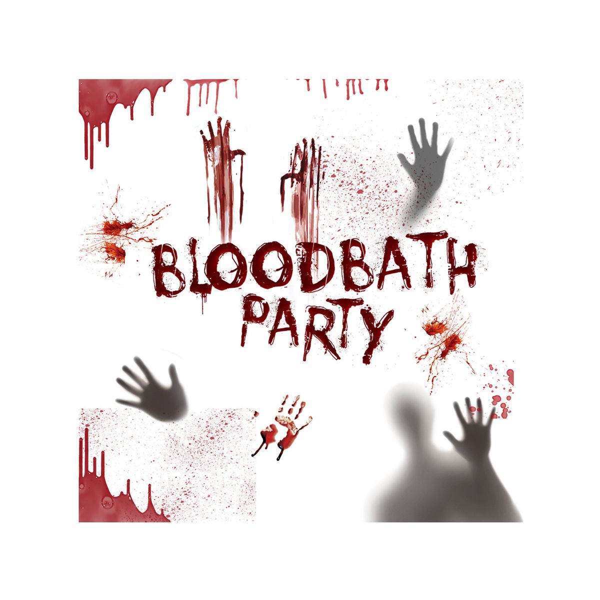 Window Sticker Scary Bloodbath Party Glass Window Decal