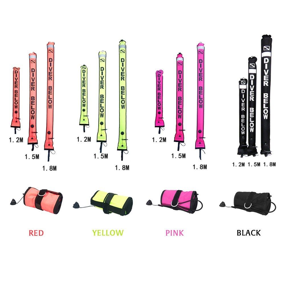 1.5M  Colorful Visible Inflatable Signal Tube Scuba Diving