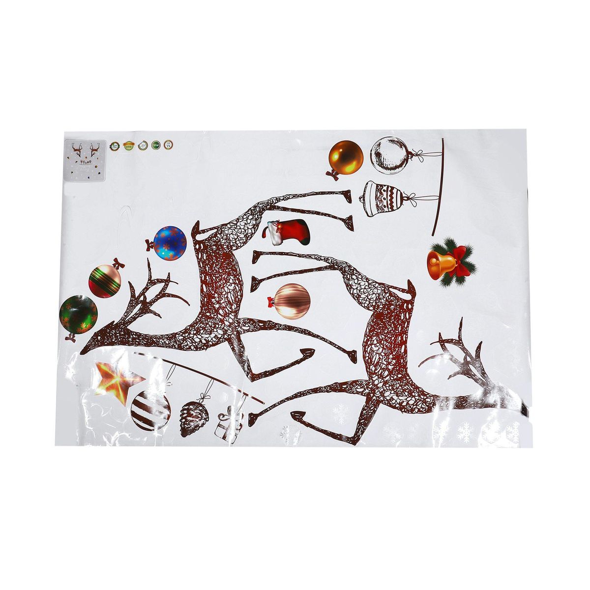 Christmas Removable Ball Vinyl Home Window Stickers PVC Stic