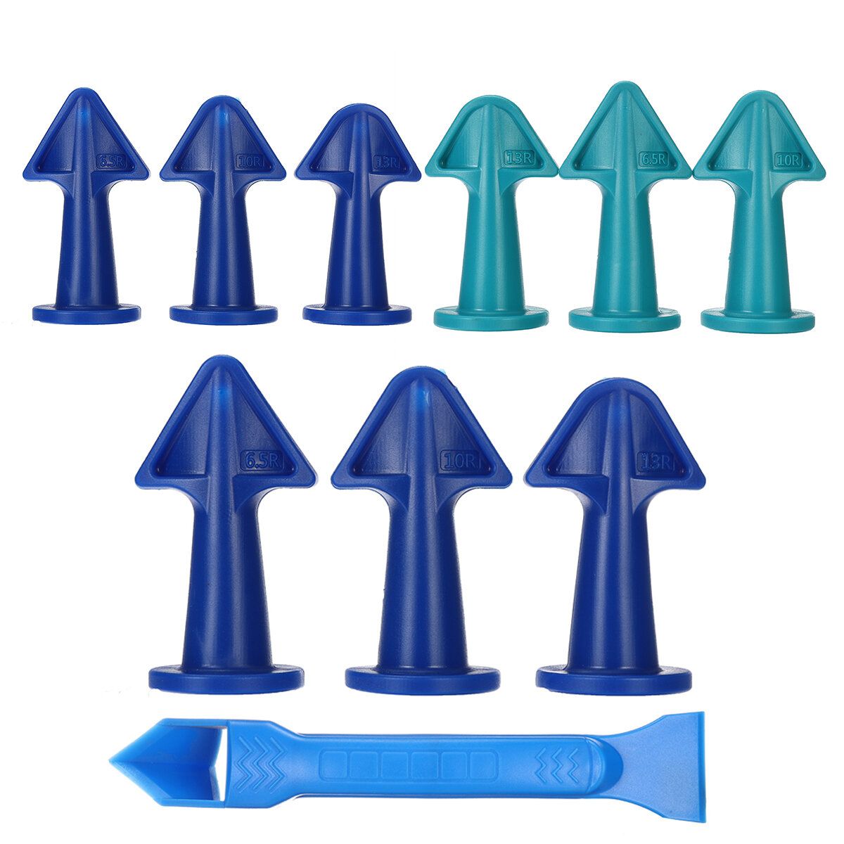 3Pcs Multi-function Glue Glue Nozzle Scraper Sealant Finish