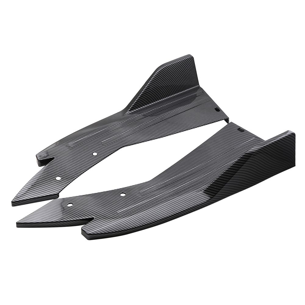 Rear Bumper Lip Splitter Carbon Fiber Universal Car Side