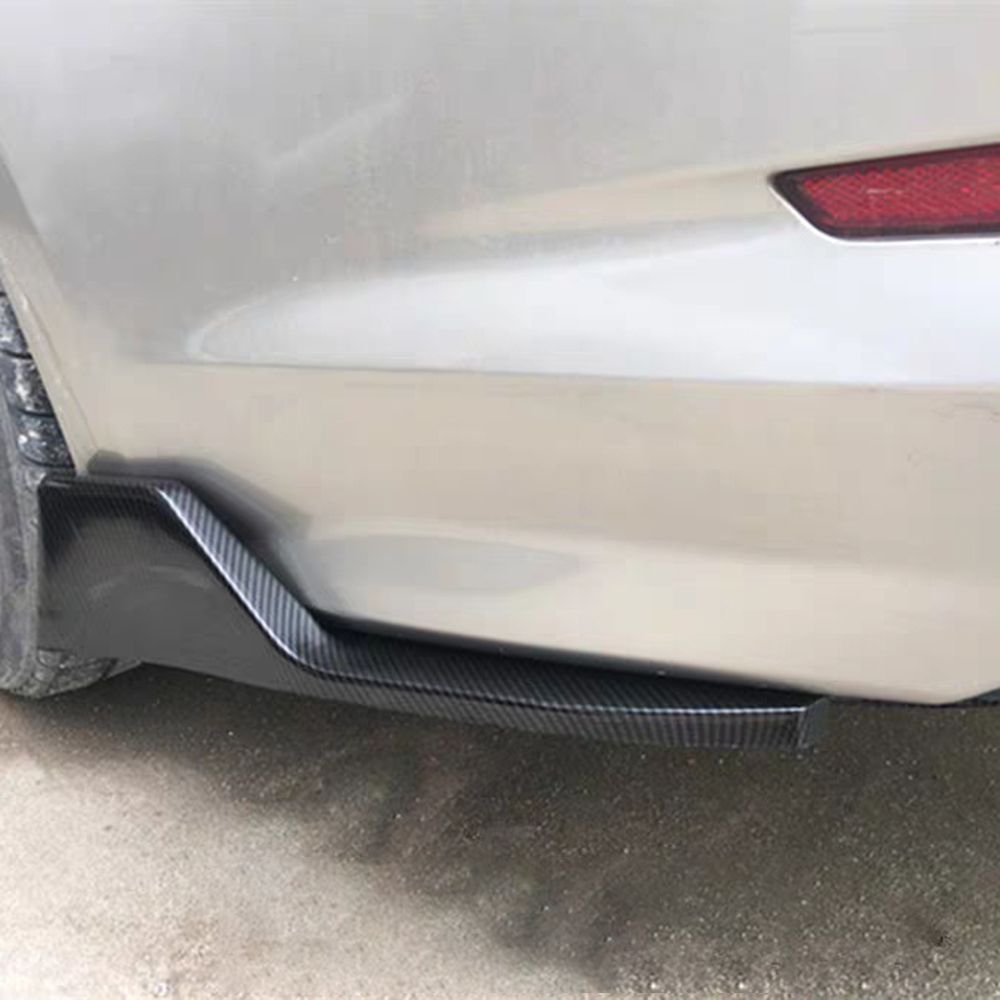 Rear Bumper Lip Splitter Carbon Fiber Universal Car Side