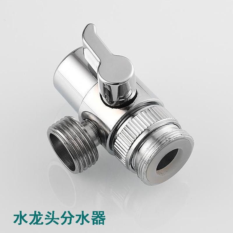 Full 4-point copper water divider 4/6-point quick-open one-in-two-out shower shower faucet three-way valve manufacturer with large quantity and excellent price Bronze body all 4 points