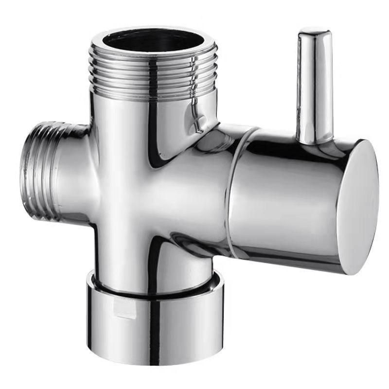Full 4-point copper water divider 4/6-point quick-open one-in-two-out shower shower faucet three-way valve manufacturer with large quantity and excellent price Bronze body all 4 points