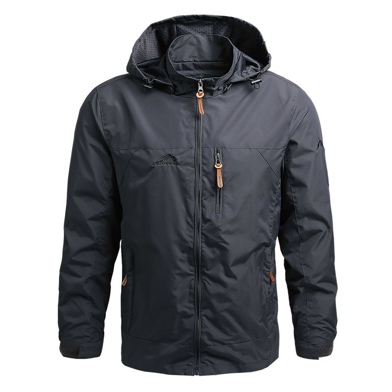 Spring Men #39;s Mid-length Jacket 2022 New Detachable Cap