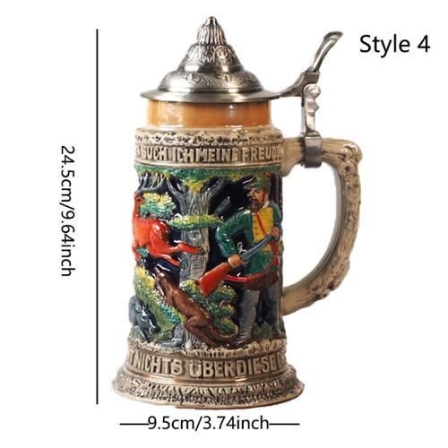 Mug Large Capacity Retro Ceramic Beer Mugs Handmade Cup Tankard Glass Mug 600ml Best Fathers Mens Gift