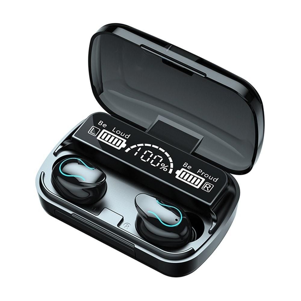 Q32 Wireless Earphones BT5.1 In-ear Earbuds with LED Digital Display/Smart Noise Reduction/HIFI Sound/IPX7 Waterproof/14mm Dynamic Driver Sports Headphones Compatible with iOS Android