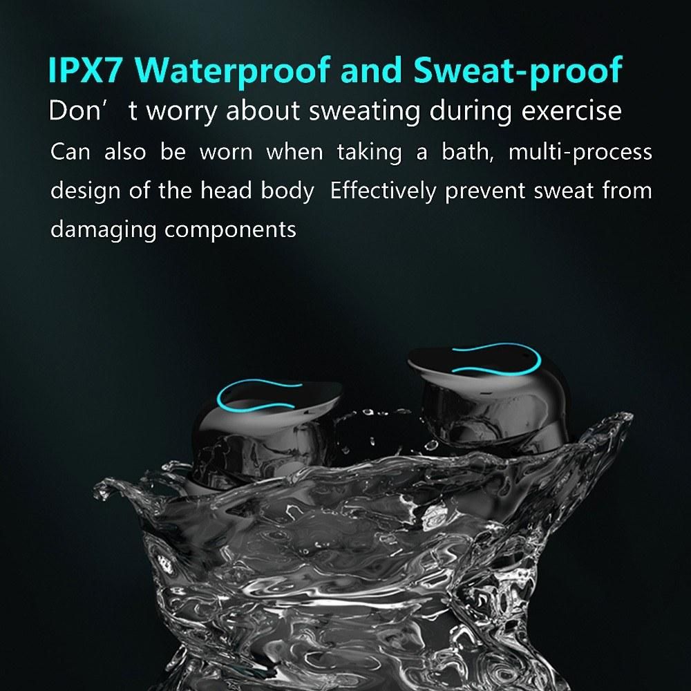 Q32 Wireless Earphones BT5.1 In-ear Earbuds with LED Digital Display/Smart Noise Reduction/HIFI Sound/IPX7 Waterproof/14mm Dynamic Driver Sports Headphones Compatible with iOS Android