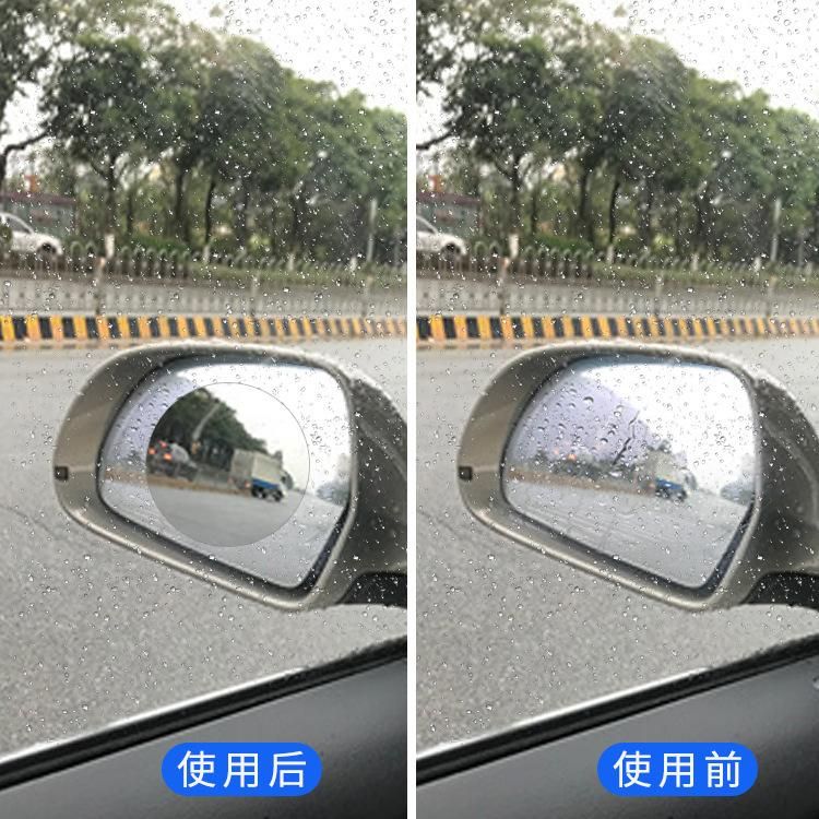 2-pcs Car Rear View Mirror Rainproof Film Waterproof Anti-Fog Film