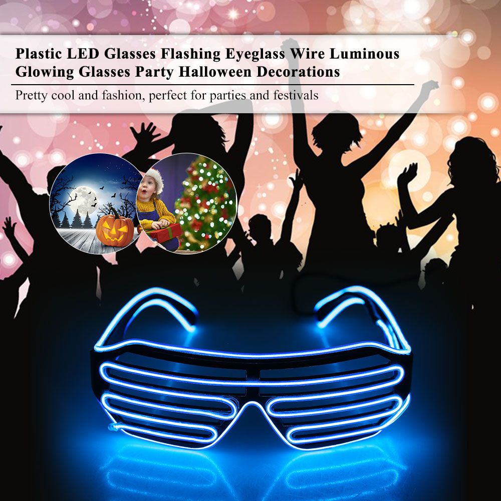 Plastic LED Glasses Flashing Eyeglass Wire Luminous Glowing