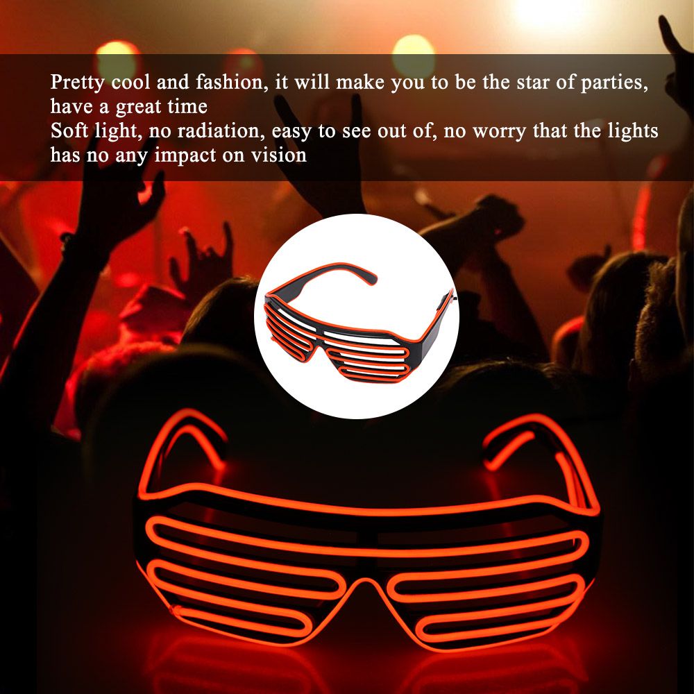 Plastic LED Glasses Flashing Eyeglass Wire Luminous Glowing