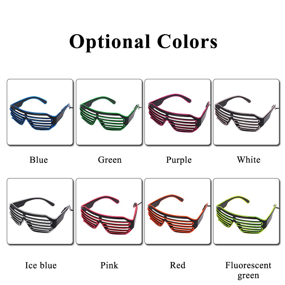 Plastic LED Glasses Flashing Eyeglass Wire Luminous Glowing